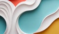 Abstract layered waves of white teal and orange background Royalty Free Stock Photo