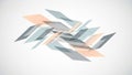 Parallelograms. Colors include shades of gray, light blue, and peach. Royalty Free Stock Photo