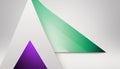 Abstract geometric shapes with white purple and green gradient Royalty Free Stock Photo
