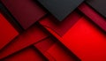 Red and Black Geometric Paper Layers Abstract background Royalty Free Stock Photo
