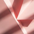 Abstract composition featuring overlapping pink paper sheets, casting so Royalty Free Stock Photo
