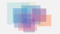 Abstract composition featuring overlapping translucent squares Royalty Free Stock Photo