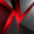 Abstract composition featuring red and black geometric forms Royalty Free Stock Photo