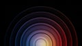 Abstract rainbow arch of concentric circles with gradient colors Royalty Free Stock Photo