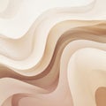 Abstract composition featuring smooth, flowing curves in shades of beige and light Royalty Free Stock Photo
