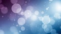 Abstract background of glowing bokeh lights in shades of blue and purple Royalty Free Stock Photo