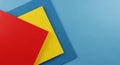 Abstract background with overlapping geometric shapes in red, yellow, and blue image photo Royalty Free Stock Photo