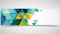 Variety of overlapping triangles in shades of blue, green, and orange Royalty Free Stock Photo