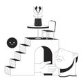 Abstract composition flat monochrome isolated vector object. Royalty Free Stock Photo