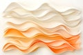 Abstract Composition of Flowing Curves in Soft White and Orange Tones on a Neutral Background Royalty Free Stock Photo
