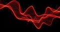 Abstract Red Wavy Lines and Particles on a Black Background image photo Royalty Free Stock Photo