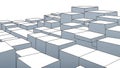 Abstract geometric pattern of light gray cubes on a white background blocks Royalty Free Stock Photo