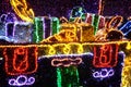 Abstract composition from many holiday colored lights Royalty Free Stock Photo