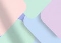 Abstract composition with overlapping rounded rectangles in pastel colors: pink, mint green, light Royalty Free Stock Photo