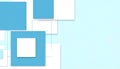 Abstract composition of overlapping squares in light blue and wh Royalty Free Stock Photo