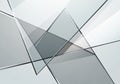 Triangles and parallelograms, with shades of gray and faint reflections Royalty Free Stock Photo