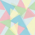 Pink, green, and yellow. The triangular shapes vary in size and orie Royalty Free Stock Photo