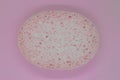 Abstract composition of pink sponge on pink background surface Royalty Free Stock Photo