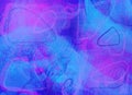 abstract composition in purple and blue color. lines, shapes Royalty Free Stock Photo