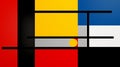 Abstract Composition In Red, Yellow, And Blue - De Stijl Inspired Wallpaper Royalty Free Stock Photo