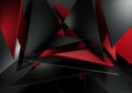 Abstract composition of sharp black and red triangular shapes Royalty Free Stock Photo