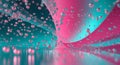 Abstract Composition with Spheres and TealPink Gradient. A Digital Art Creation. Royalty Free Stock Photo