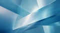Abstract blue glass shapes with light reflections, modern geometric background with translucent panels and soft gradient Royalty Free Stock Photo