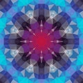 Abstract composition of triangles gathered in a circle