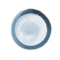 Abstract composition of watercolor circles in blue and gray on a white background. The template with empty space