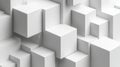 Geometric Arrangement of White Cubes Creates Abstract Modern Background Royalty Free Stock Photo