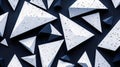 White and Dark Geometric Triangles Arranged on Dark Background Creating Pattern Royalty Free Stock Photo
