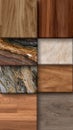 Abstract Composition of Wooden and Stone Textures for Backgrounds and Design Elements Royalty Free Stock Photo