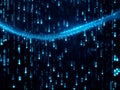 Abstract computer data characters, big data, and internet technology concepts Royalty Free Stock Photo