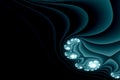Abstract computer generated fractal pattern design with copy space Royalty Free Stock Photo