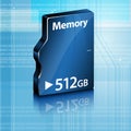 Abstract computer memory on abstract computer background