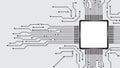 Abstract computer microprocessor circuit board background. Royalty Free Stock Photo