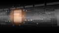 Abstract computer microprocessor circuit board background. Royalty Free Stock Photo