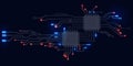 Abstract computer microprocessor circuit board Royalty Free Stock Photo