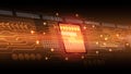 Abstract computer microprocessor circuit board background. Royalty Free Stock Photo