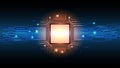 Abstract computer microprocessor circuit board background. Royalty Free Stock Photo