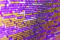 Abstract computer script  code. Concept screen of experienced web developer. Programming Coding with editor colorful themes. Royalty Free Stock Photo