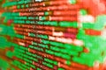 Abstract computer script  code. Developing programming binary code. Developer software programming code. Programming Javascript on Royalty Free Stock Photo