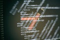 Abstract computer script code. Programming code screen of software developer. Software Programming Work Time. Code text written Royalty Free Stock Photo