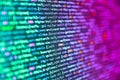 Abstract computer script  code. Web programming and bracket technology background. Writing programming code on laptop. Css3 code Royalty Free Stock Photo