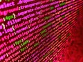 Abstract computer script source code. Modern technologies, web cascading design. Abstract modern virtual computer script. Abstract Royalty Free Stock Photo