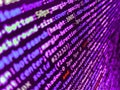 Abstract computer script source code. Modern technology background. Modern technologies, web cascading design. Programming code Royalty Free Stock Photo