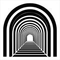 abstract concentric arches silhouette Royalty Free Stock Photo