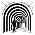 abstract concentric arches vector Royalty Free Stock Photo