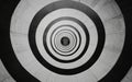 Abstract Concentric Circles Building Grayscale with Textured Background. Generative AI Royalty Free Stock Photo