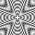 Concentric linear circles, neutral round element.